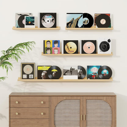 Shelfloft 3.5 Inch Deep Picture Ledge Shelf Solid Wood Wall Shelves