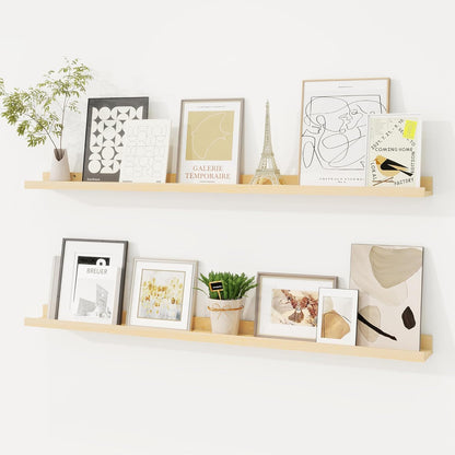 Shelfloft 3.5 Inch Deep Picture Ledge Shelf Solid Wood Wall Shelves