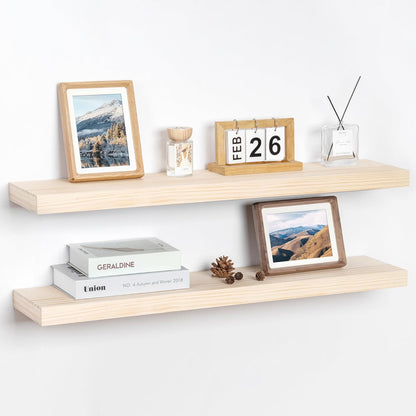 ShelfLoft 8"D x 1.6"H Unfinished DIY Wall Storage Floating Shelves