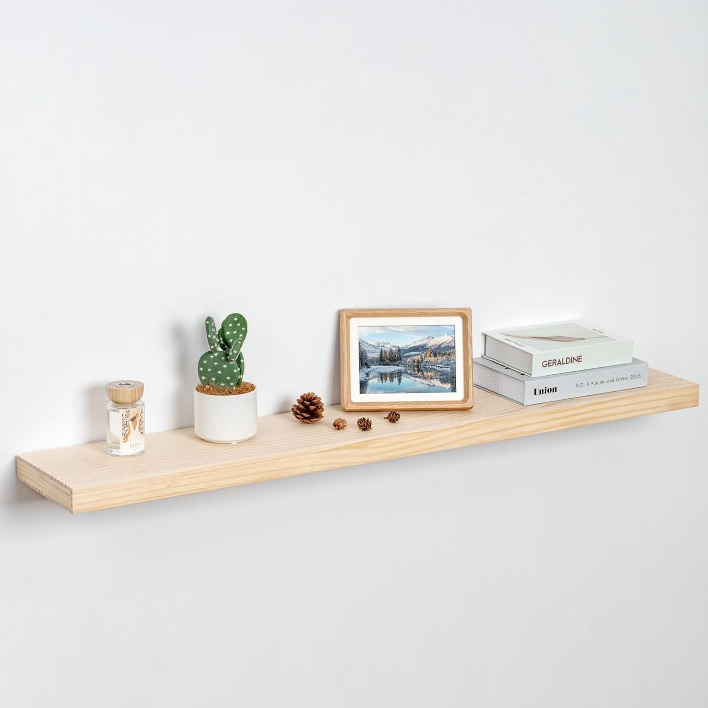 ShelfLoft 8"D x 1.6"H Unfinished DIY Wall Storage Floating Shelves