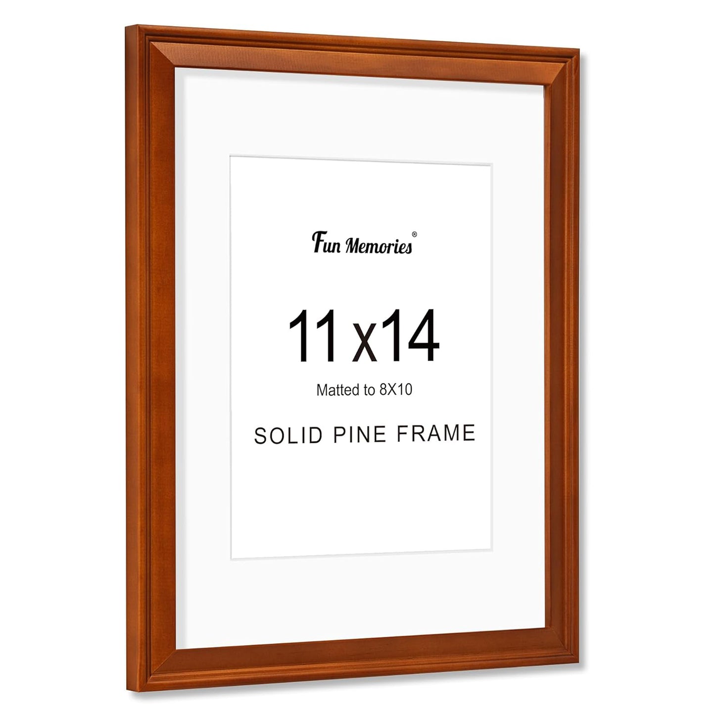 ShelfLoft Solid Pine Wood Picture Frame with Tempered Glass