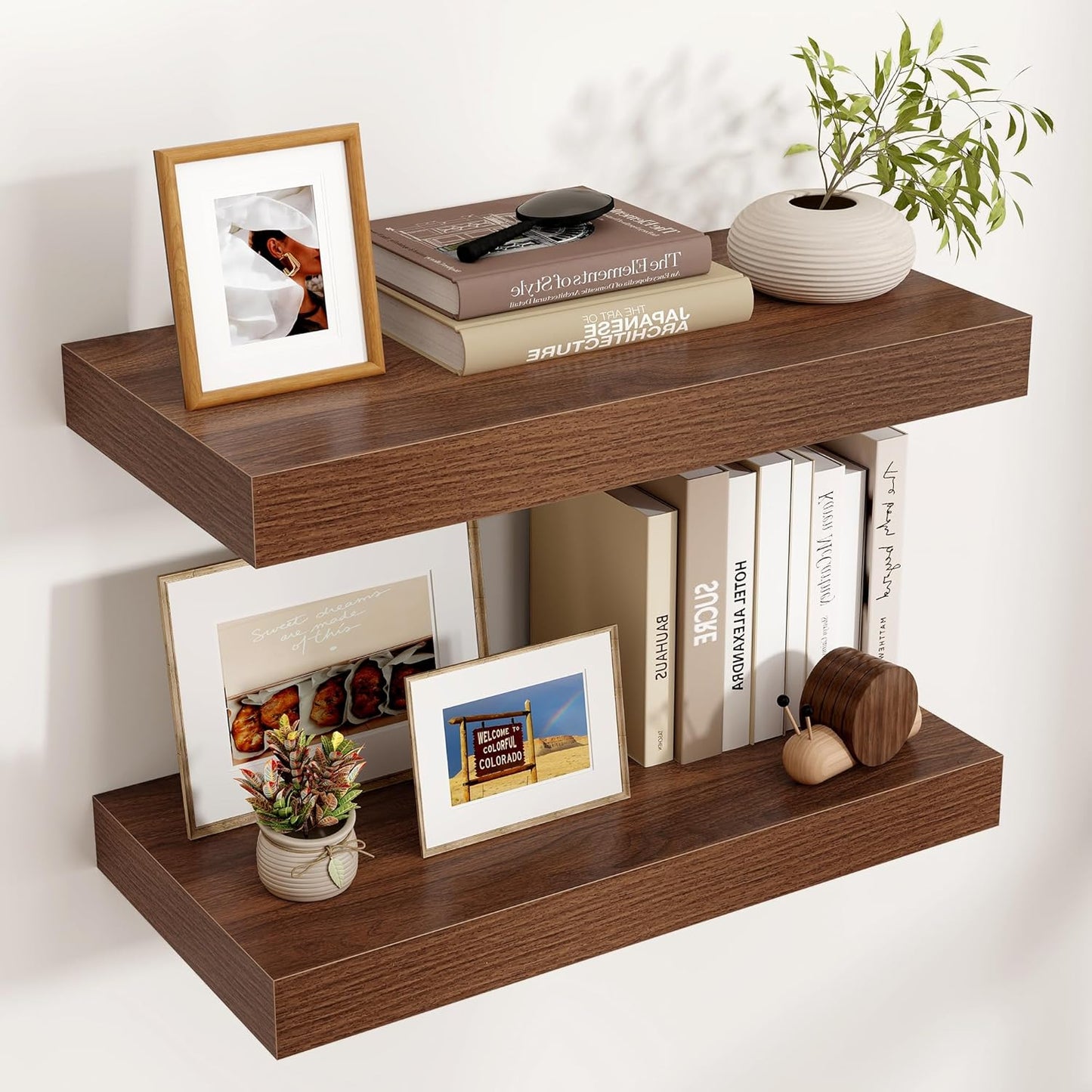 Shelfloft 12 Inch Deep Long Wood Floating Wall Shelves