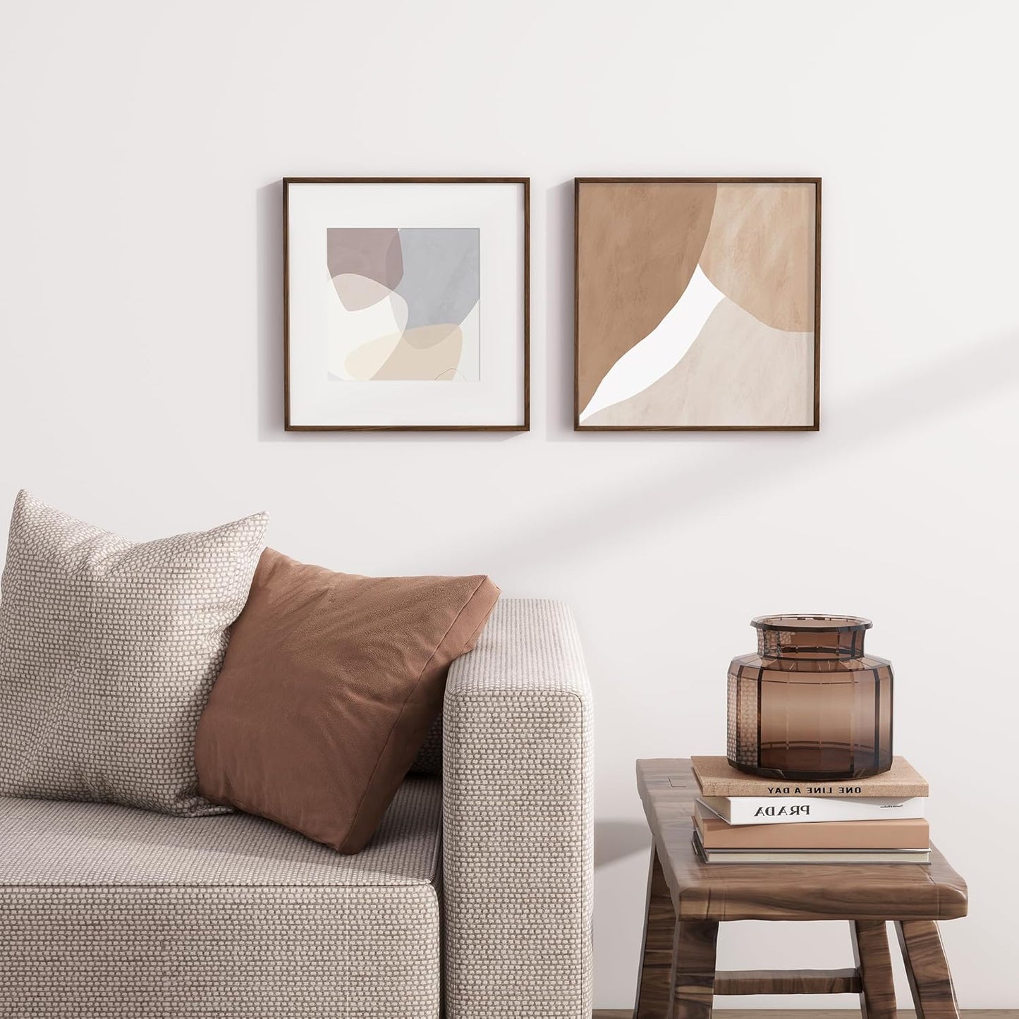 Shelfloft 15 Sizes Walnut Wooden Poster Frames Picture Frame for Wall with Tempered Glass