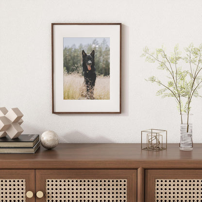 Shelfloft 15 Sizes Walnut Wooden Poster Frames Picture Frame for Wall with Tempered Glass