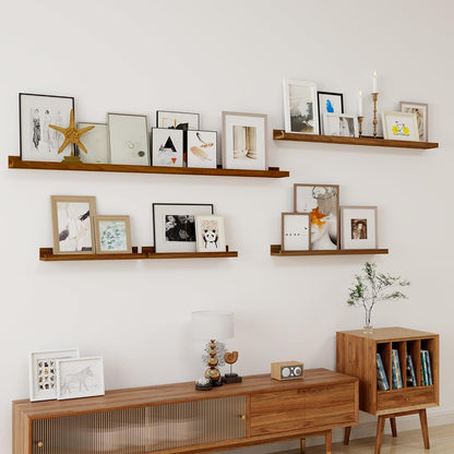 ShelfLoft 5.5 Inch Deep Picture Ledge Shelf Wall Display Floating Shelves with Lip