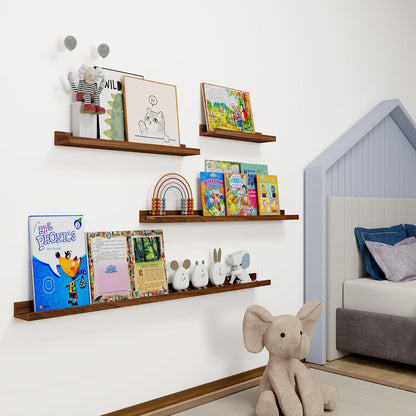 ShelfLoft 5.5 Inch Deep Picture Ledge Shelf Wall Display Floating Shelves with Lip