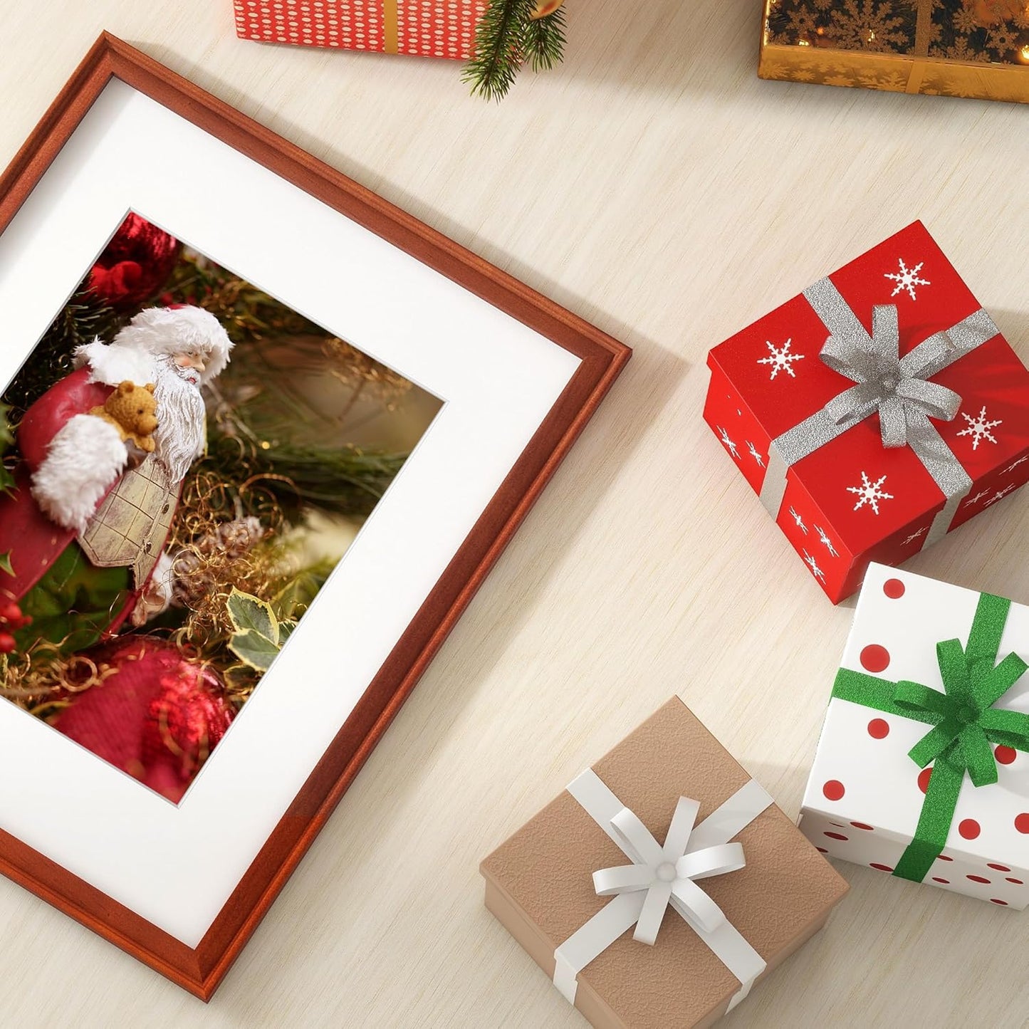 ShelfLoft Solid Pine Wood Picture Frame with Tempered Glass