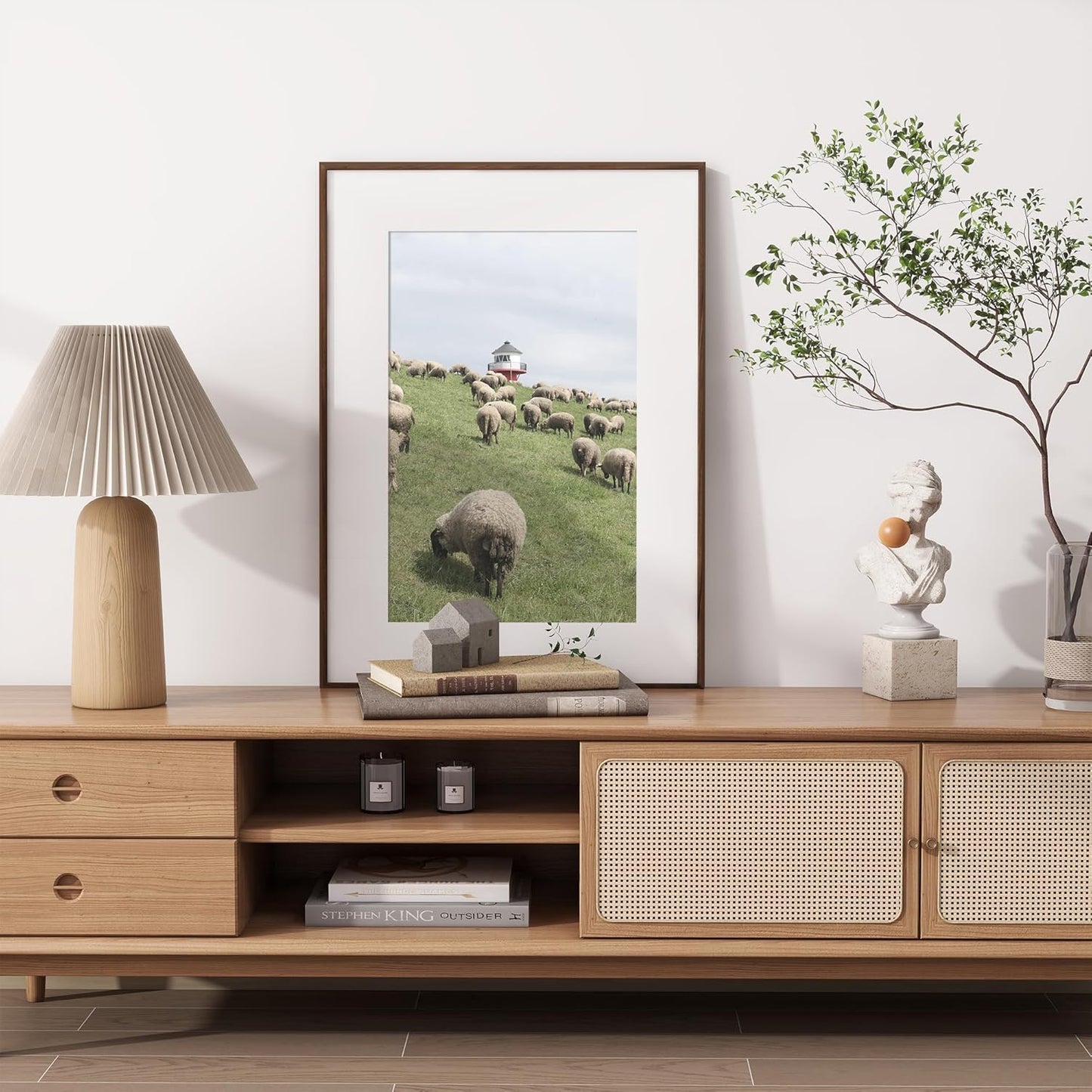 Shelfloft 15 Sizes Walnut Wooden Poster Frames Picture Frame for Wall with Tempered Glass