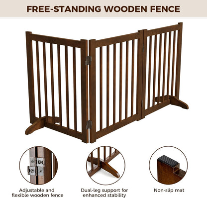 ShelfLoft Solid Wood Freestanding Pet Gate