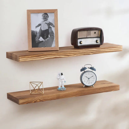 Shelfloft Zahriah 2 Piece Pine Floating Shelf