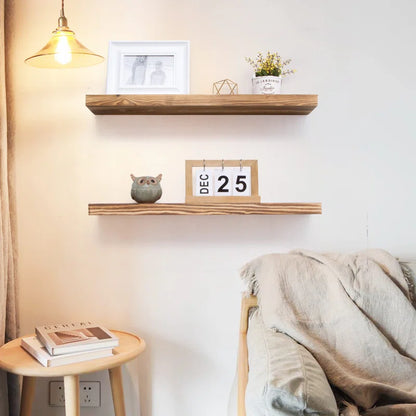 Shelfloft Zahriah 2 Piece Pine Floating Shelf