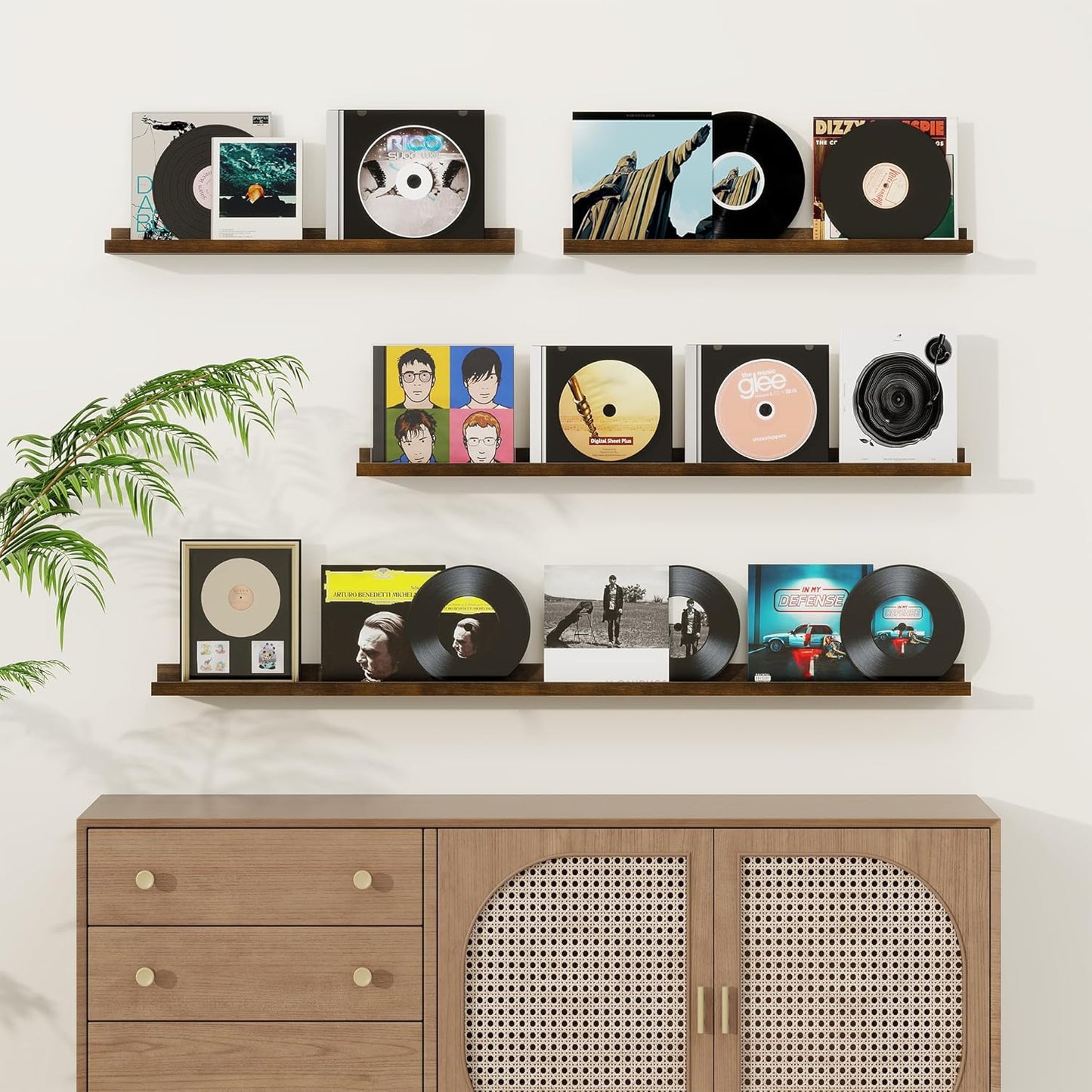 Shelfloft 3.5 Inch Deep Picture Ledge Shelf Solid Wood Wall Shelves