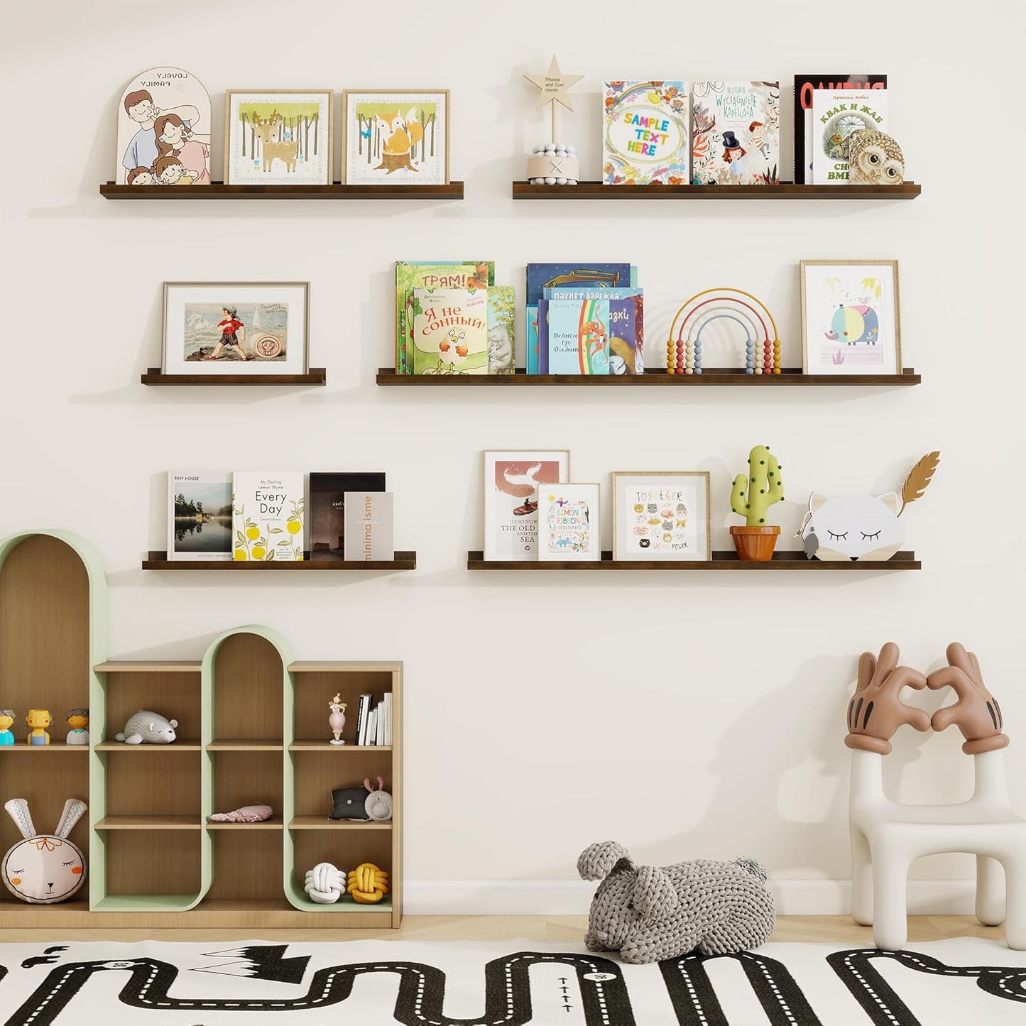 Shelfloft 3.5 Inch Deep Picture Ledge Shelf Solid Wood Wall Shelves