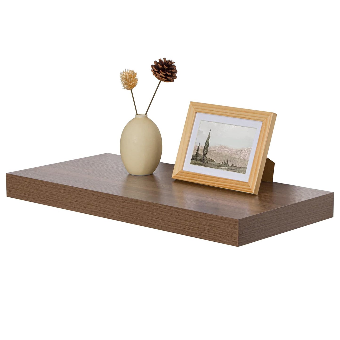 ShelfLoft 12 Inch Deep Rustic Wood Floating Shelves for Wall Decor & Storage