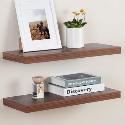 ShelfLoft 24" Wide x 9.3" Deep Floating Shelves for Wall Storage,2 Pack