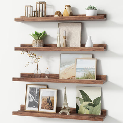 ShelfLoft 4.7 Inch Deep Picture Ledge Shelf Wall Mounted Floating Shelves