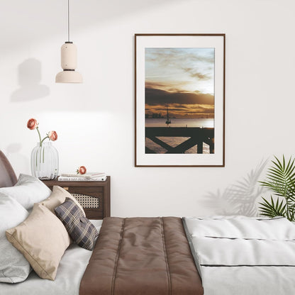 Shelfloft 15 Sizes Walnut Wooden Poster Frames Picture Frame for Wall with Tempered Glass