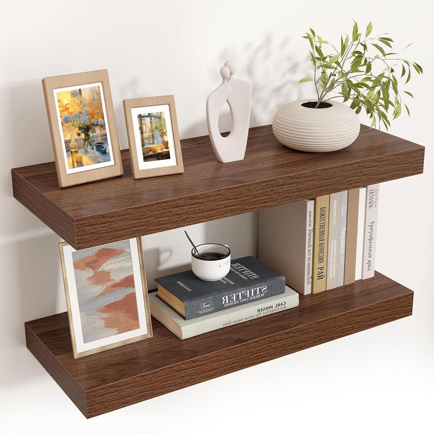 Shelfloft 9.3 Inch Deep Floating Shelves Large Wall Mounted Shelves with Invisible Brackets