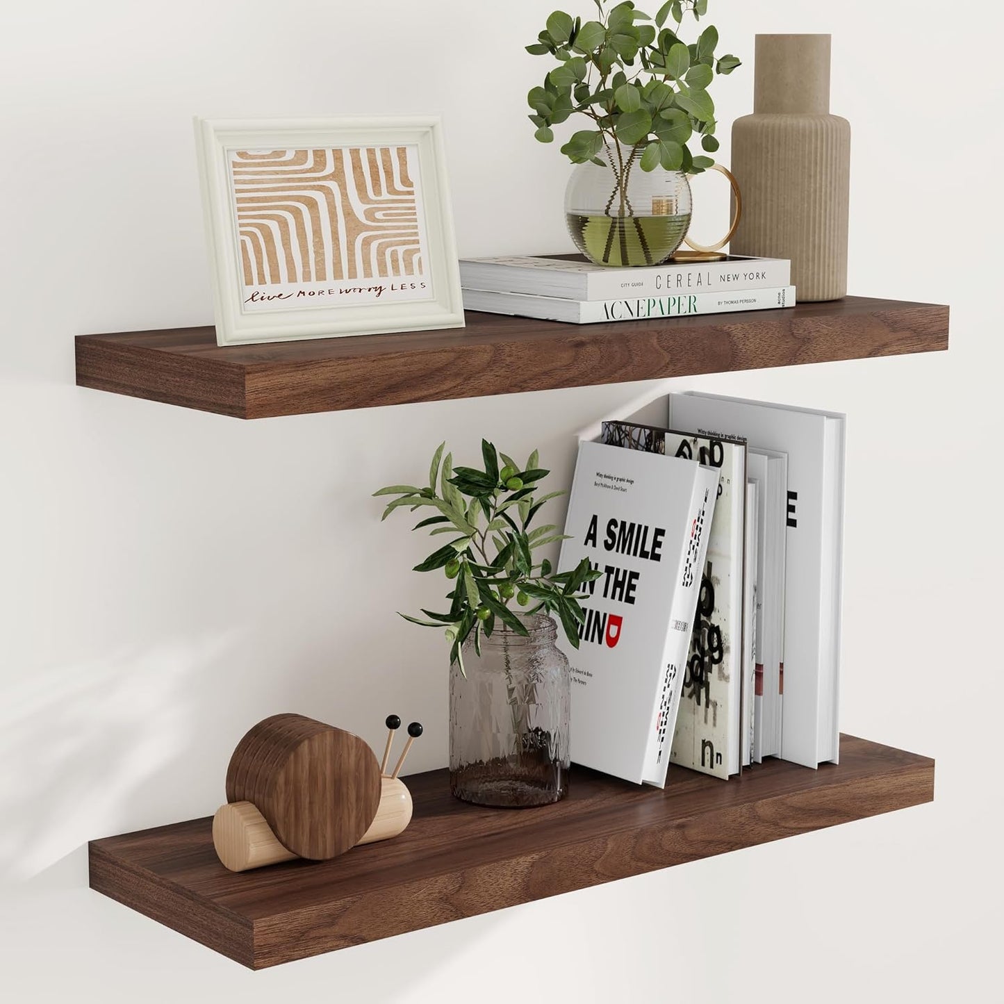 ShelfLoft 9.3 Inch Deep Floating Wall Shelves