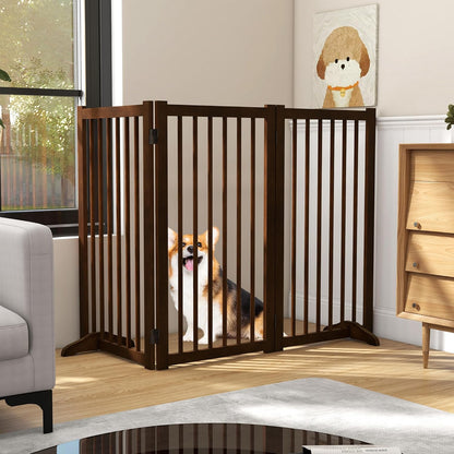 ShelfLoft Solid Wood Freestanding Pet Gate