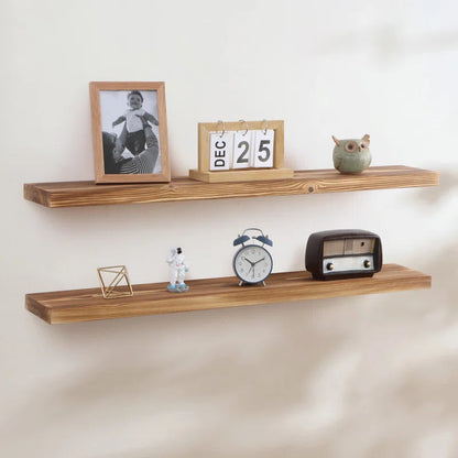 Shelfloft Zahriah 2 Piece Pine Floating Shelf