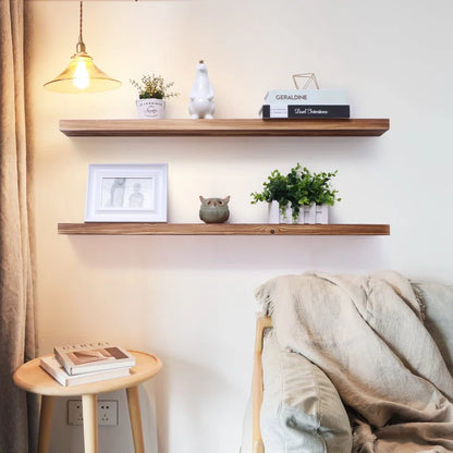 Shelfloft Zahriah 2 Piece Pine Floating Shelf