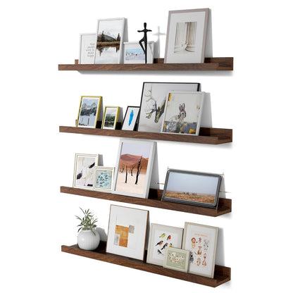 ShelfLoft 4.7 Inch Deep Picture Ledge Shelf Floating Shelves,Set of 4