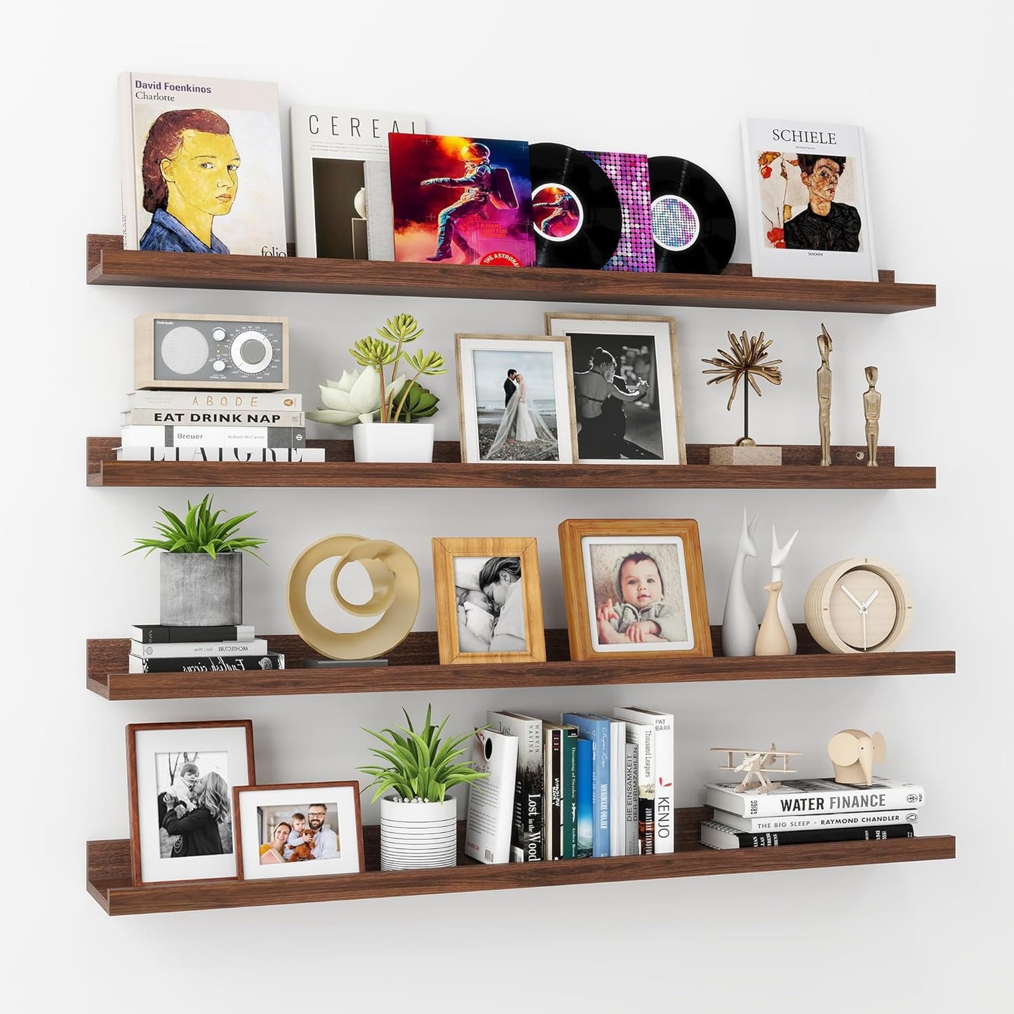 ShelfLoft 5.5 Inch Deep Picture Ledge Shelf Wall Display Floating Shelves with Lip
