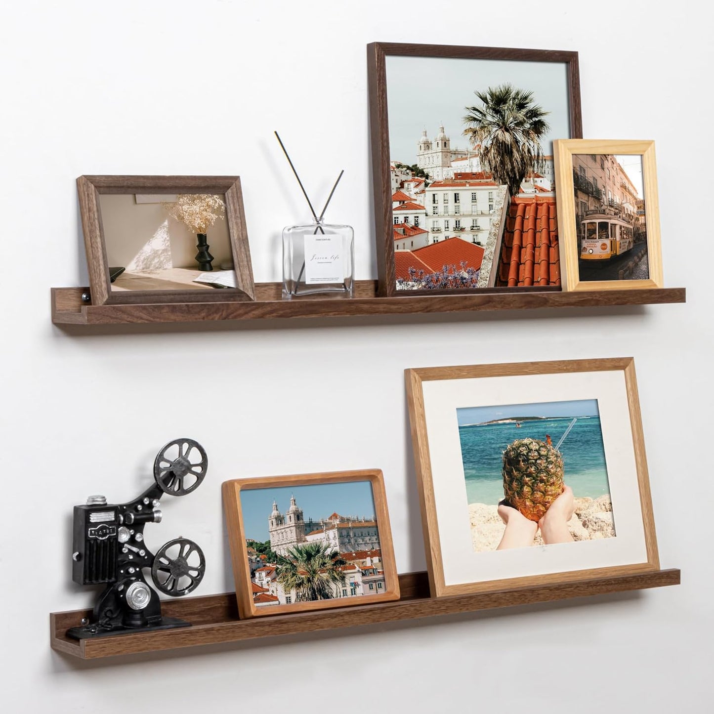 ShelfLoft 3.5 Inch Deep Picture Ledge Shelf Wall Display Floating Shelves,Set of 2