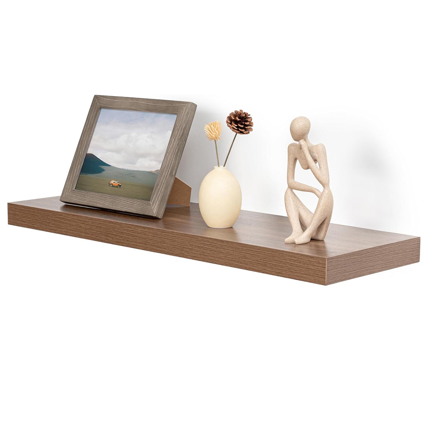 ShelfLoft 12 Inch Deep Rustic Wood Floating Shelves for Wall Decor & Storage