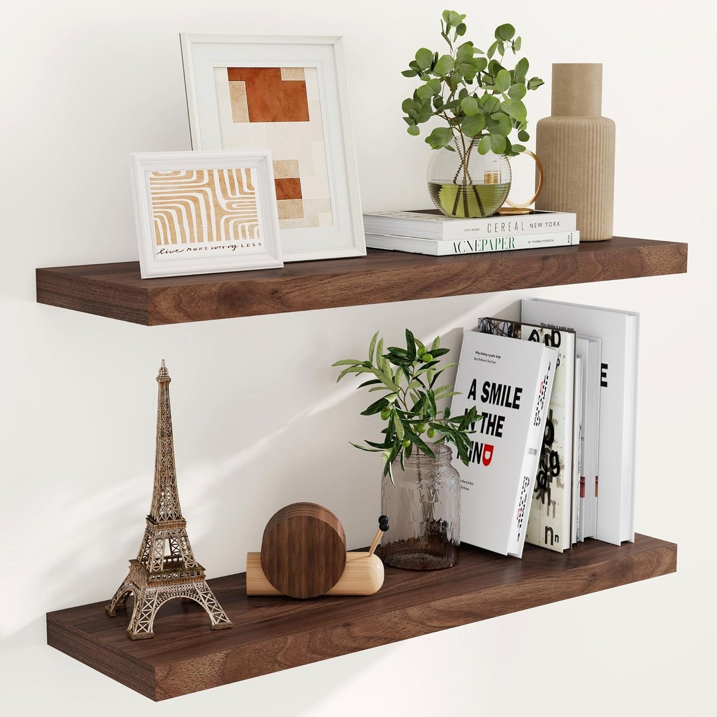 ShelfLoft 9.3 Inch Deep Floating Wall Shelves