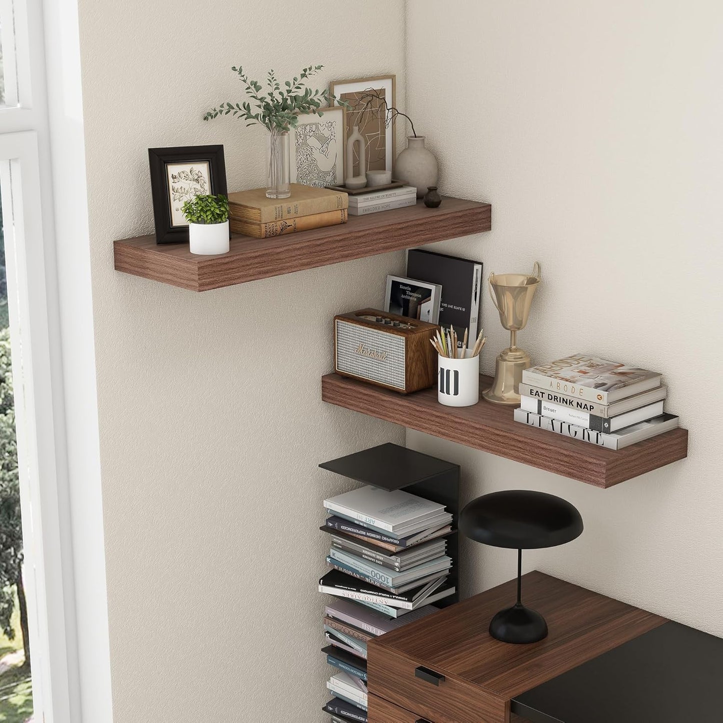 ShelfLoft 36" Wide x 11.6" Deep Floating Shelves for Wall Storage