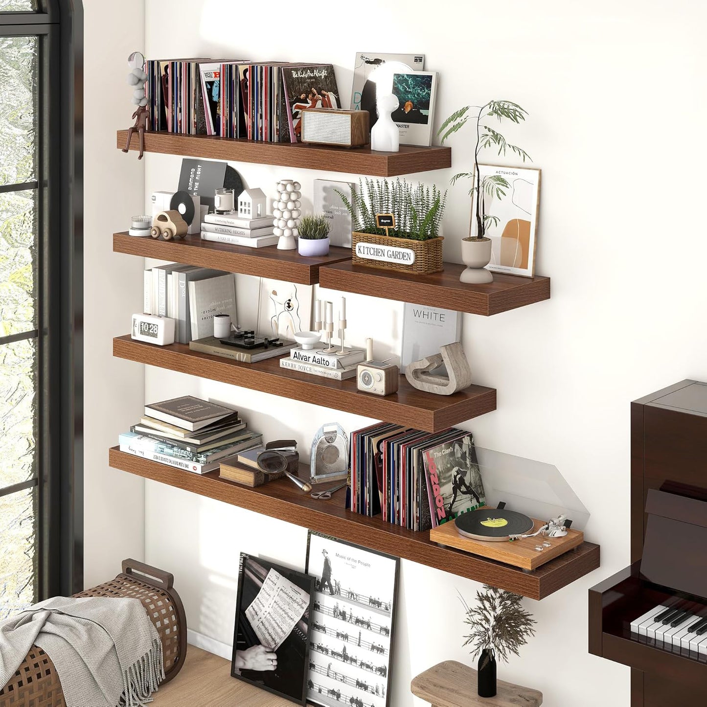 Shelfloft 9.3 Inch Deep Floating Shelves Large Wall Mounted Shelves with Invisible Brackets