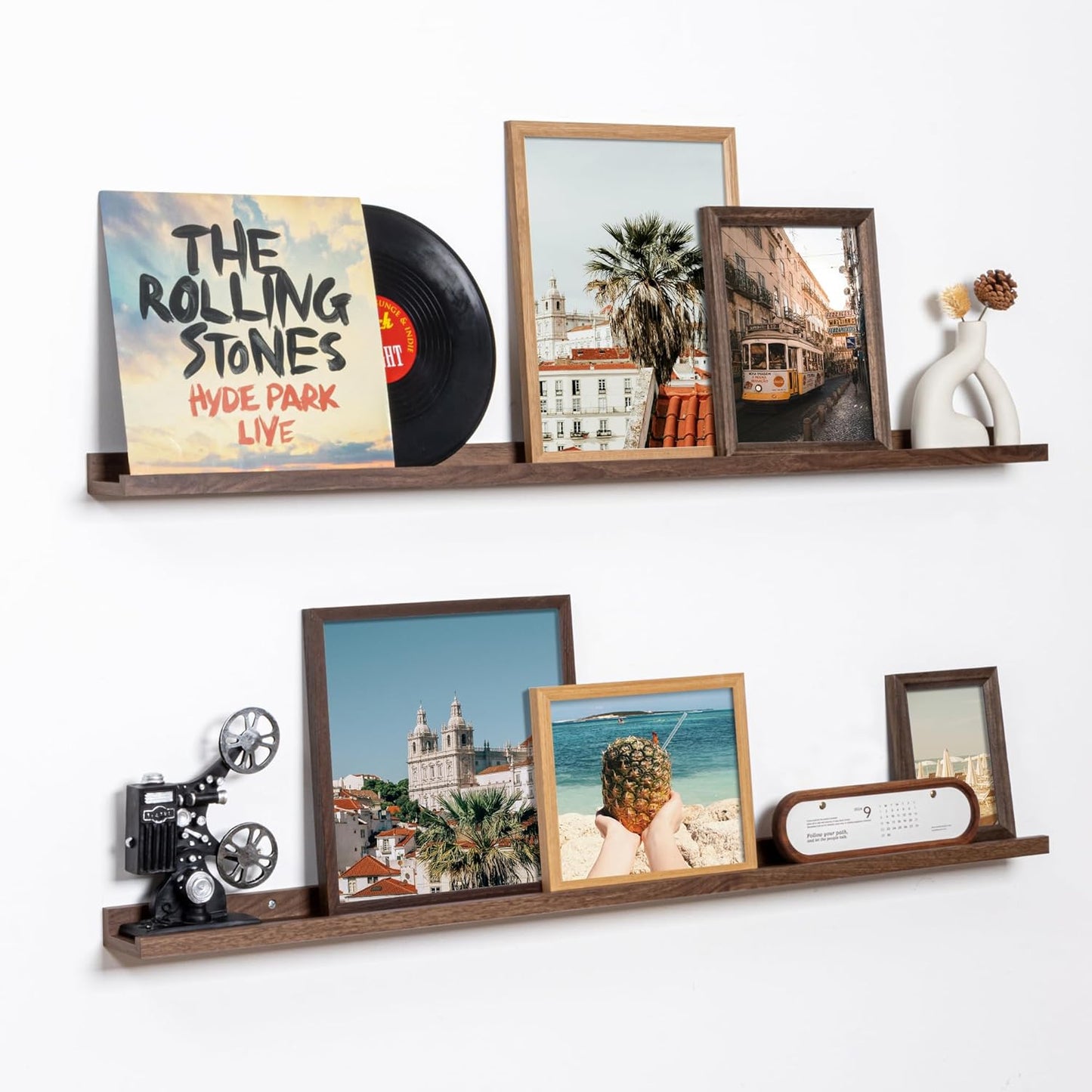 ShelfLoft 3.5 Inch Deep Picture Ledge Shelf Wall Display Floating Shelves,Set of 2