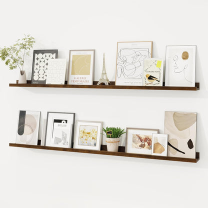 Shelfloft 3.5 Inch Deep Picture Ledge Shelf Solid Wood Wall Shelves