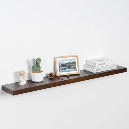 ShelfLoft 8"D x 1.6"H Walnut Wall Storage Floating Shelves