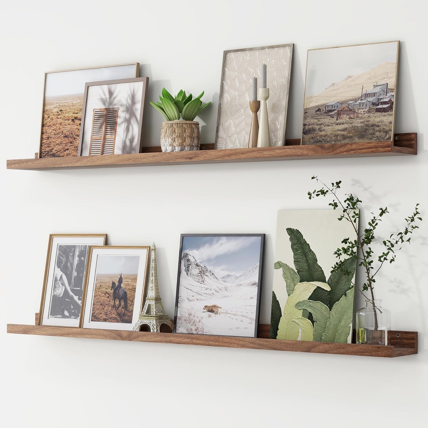 ShelfLoft 4.7 Inch Deep Picture Ledge Shelf Wall Mounted Floating Shelves