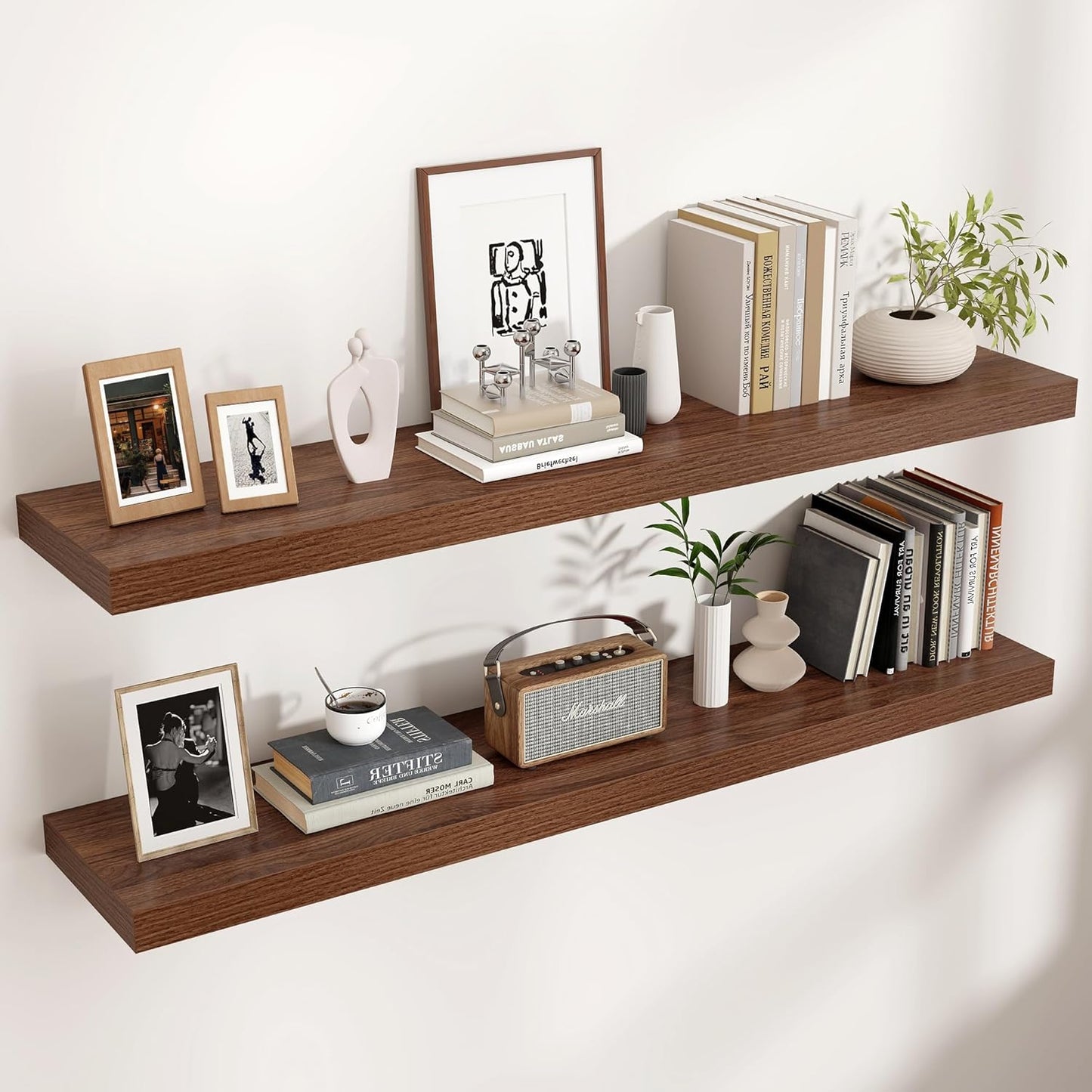 Shelfloft 9.3 Inch Deep Floating Shelves Large Wall Mounted Shelves with Invisible Brackets