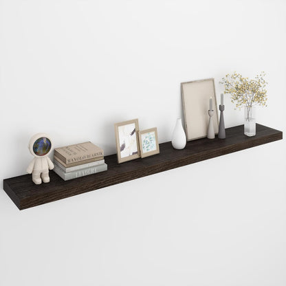 ShelfLoft 8"D x 1.6"H Walnut Fireplace Mantel Wood Floating Shelves