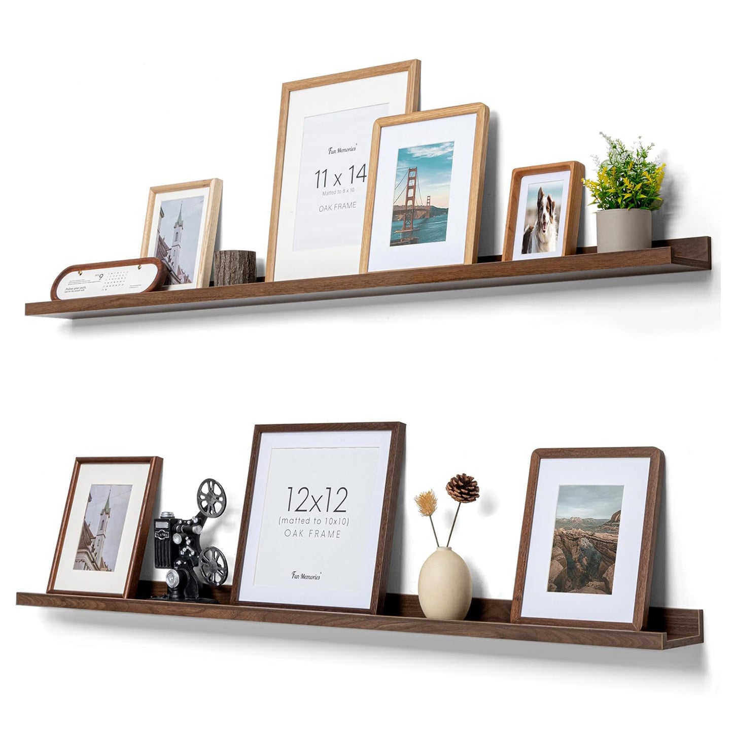 ShelfLoft 4.7 Inch Deep Picture Ledge Shelf Floating Shelves,Set of 4