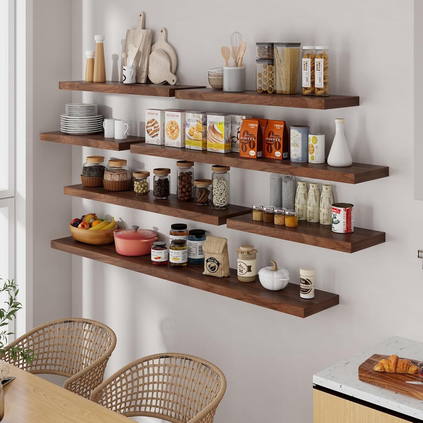 ShelfLoft 9.3 Inch Deep Floating Wall Shelves