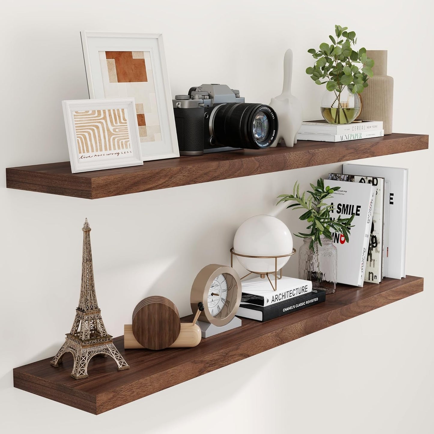 ShelfLoft 9.3 Inch Deep Floating Wall Shelves
