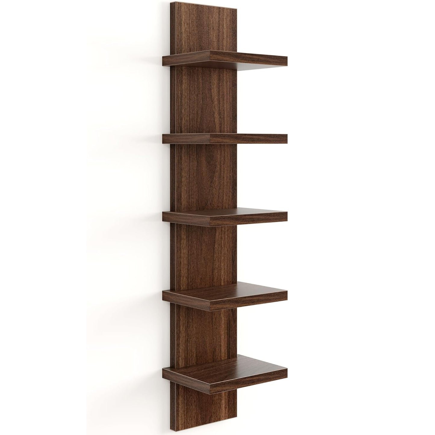 ShelfLoft 5 Tier 5.5" Deep Floating Storage Wall Shelf Unit