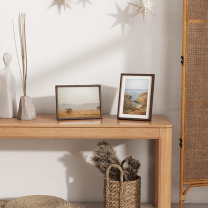 Shelfloft 15 Sizes Walnut Wooden Poster Frames Picture Frame for Wall with Tempered Glass