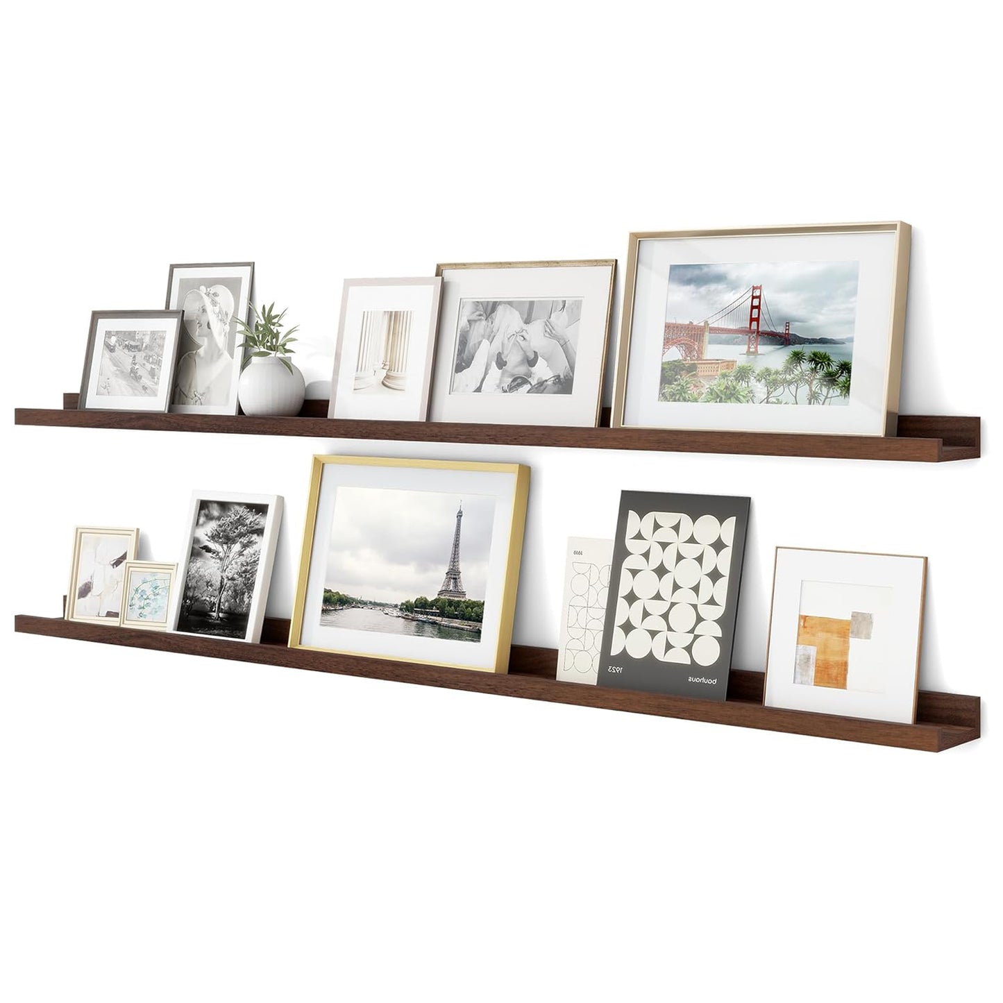 ShelfLoft 4.7 Inch Deep Picture Ledge Shelf Floating Shelves,Set of 4