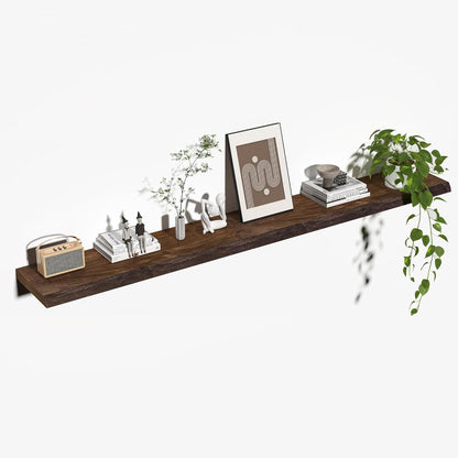 ShelfLoft 9.3 Inch Deep Reclaimed Old Elm Wood Floating Shelves for Wall Storage