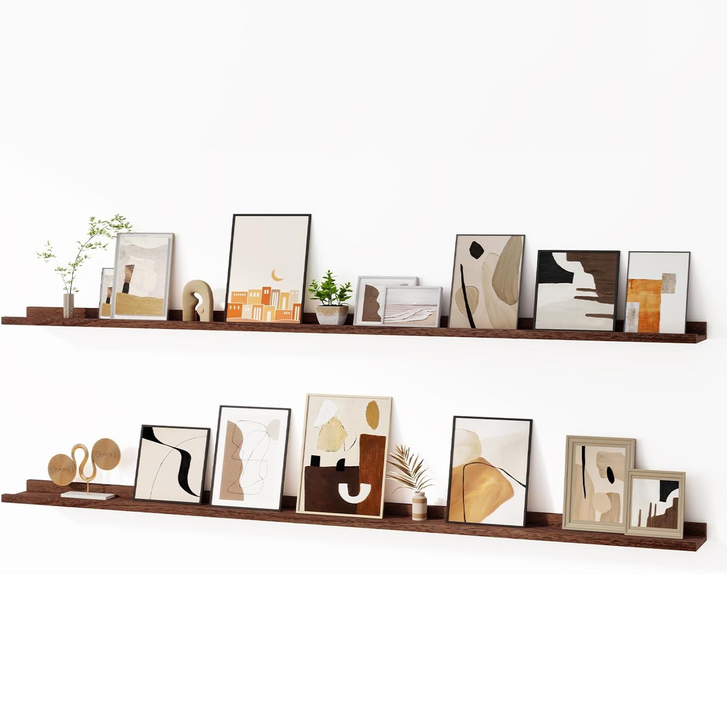 ShelfLoft 3.5 Inch Deep Picture Ledge Shelf Wall Display Floating Shelves,Set of 2