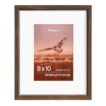 Shelfloft 15 Sizes Walnut Wooden Poster Frames Picture Frame for Wall with Tempered Glass