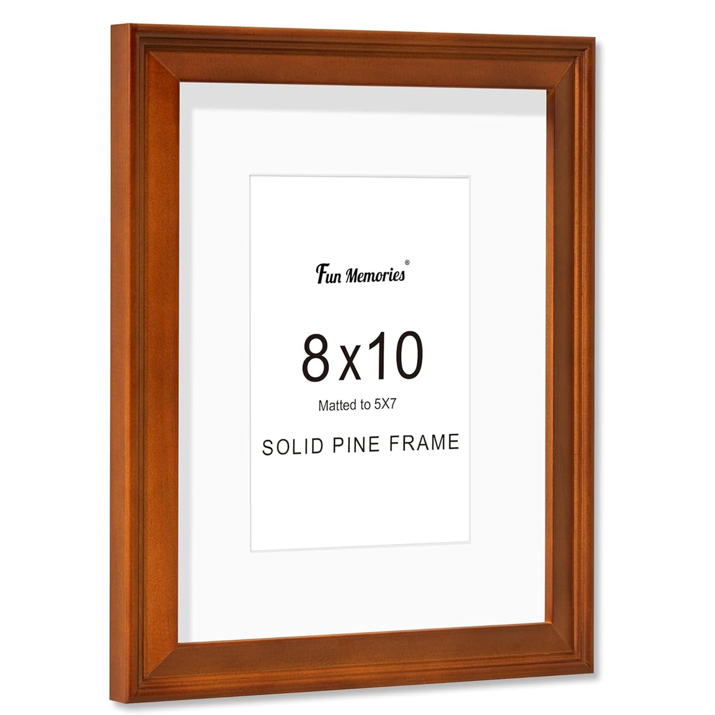 ShelfLoft Solid Pine Wood Picture Frame with Tempered Glass