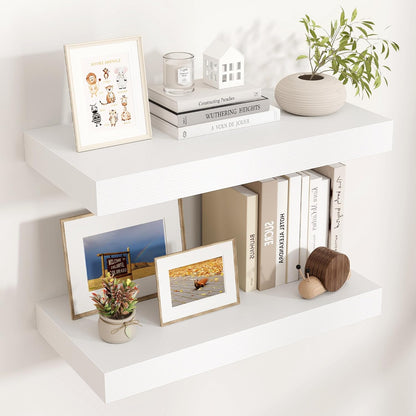 Shelfloft 12 Inch Deep Long Wood Floating Wall Shelves